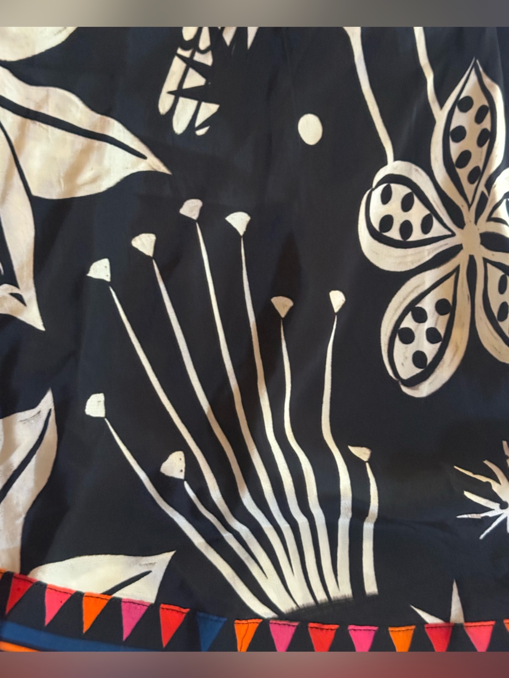 FARM Rio Cerrado Sky Embroidered Beaded Maxi Dress Black Kimono Sleeve Boho M - Picture 10 of 17